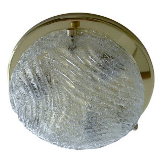 Murano Glass Flush Light from Hillebrand, 1970s For Sale