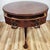 Brown Vintage American Mahogany Gilt Tooled Leather Top Drum Table by Weiman Heirloom For Sale - Image 8 of 15