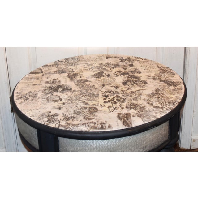Modern Elegance Reimagined: The 'Vintage Chronicle' Round Accent Table For Sale - Image 3 of 4