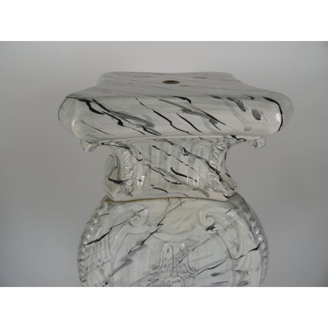 Mid-20th Century Swedish Ceramic Pedestals - a Pair For Sale - Image 4 of 9