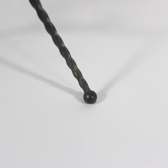 Mid-Century Modern Mid-Century Modern Twisted Black Metal Wire Magazine Rack, Office File Holder, Vintage Record Organizer For Sale - Image 3 of 9