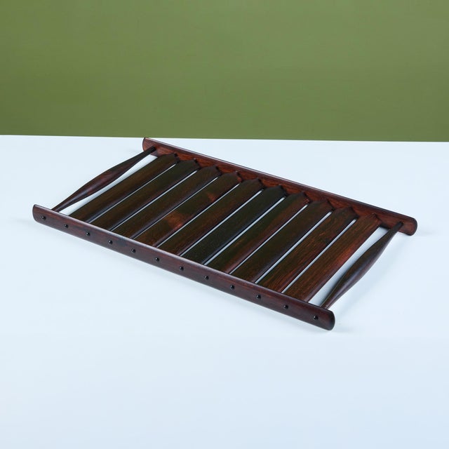 Wood Jens Quistgaard Slatted Rosewood Tray for Dansk "Rare Woods" Collection For Sale - Image 7 of 12