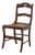 Victorian Mahogany Side Chair, Carved Floral Crest and Caned Seat For Sale