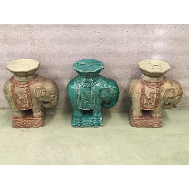 About Pair of Brown Terra Cotta Elephant Garden Tables Mid-Century Modern Details OF THE PERIOD Mid-Century Modern DATE OF...