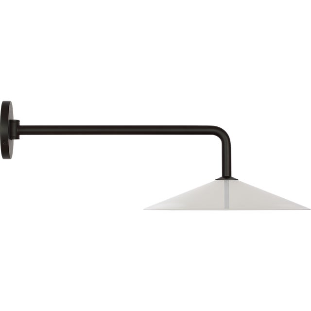 Visual Comfort Amber Lewis for Visual Comfort Signature Ponce 9" Articulating Sconce in Modern Iron with Milk White Glass Shade For Sale - Image 4 of 11