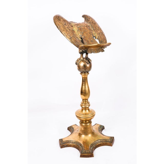 Antique Scottish Ecclesiastical Brass Eagle Lectern, 1890s For Sale - Image 16 of 18