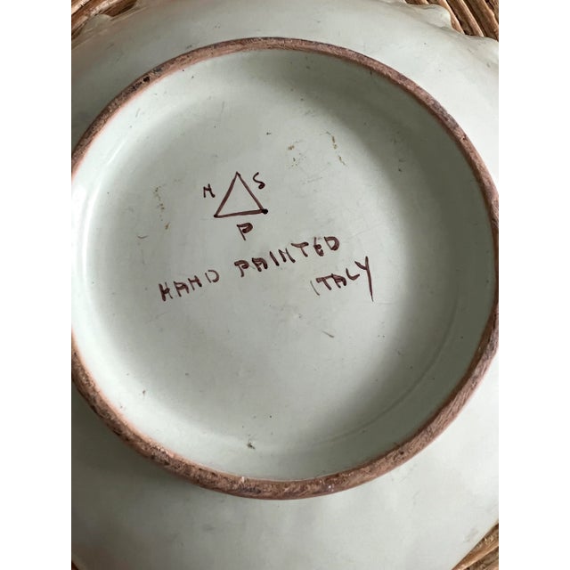 Ceramic Italian Hand Painted Pottery With Seahorse For Sale - Image 7 of 9