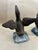 Blue Machine Age Cast Iron Goose Bookends, American Art Deco, C. 1930s For Sale - Image 8 of 9