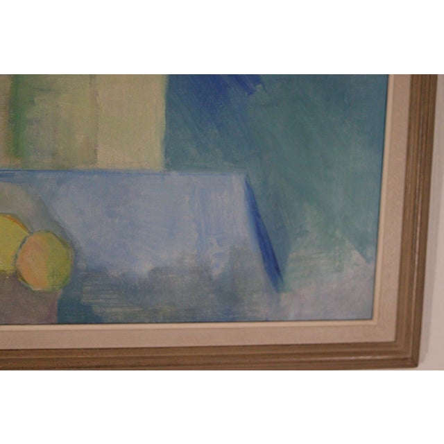 Blue and Green, 1970s, Oil on Canvas, Framed For Sale - Image 12 of 18