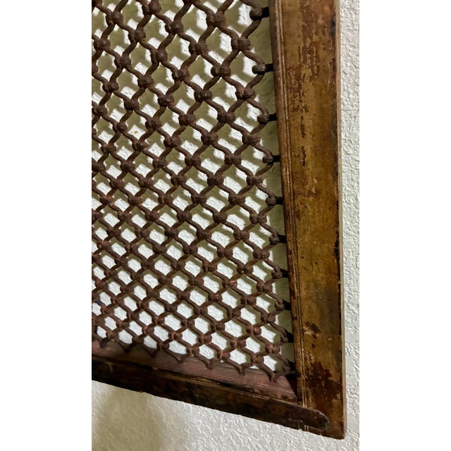Coffee Antique Middle Eastern Iron Jali Window Shutters, Pair For Sale - Image 8 of 12