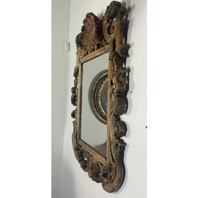 Antique Italian Wall Mirror, Vintage Elegance From the 20th Century For Sale - Image 12 of 15
