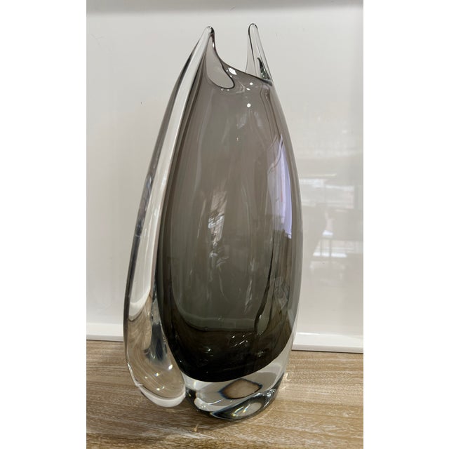 Global Views Global Views Italian Hand Blown Glass Fin Vase Retail $1950 For Sale - Image 4 of 9