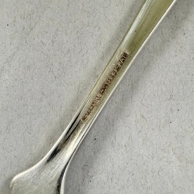 1930s Stieff Sterling Silver Corsage Repoussé Pattern Butter Pick For Sale - Image 10 of 11
