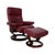 Set of Leather Atlantic Recliner and Ottoman in Red Genuine Leather from Stressless For Sale - Image 18 of 18