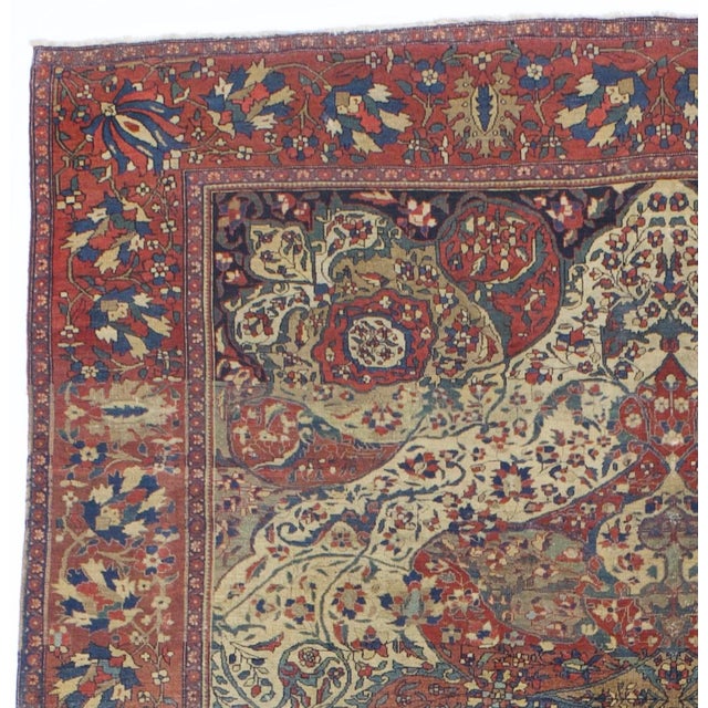 Fine Antique Persian Mohtasham Kashan Rug 6'11" X 10’0" For Sale In New York - Image 6 of 6