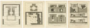 Cannon Foundry Engravings from Diderots Encyclopédie, 1770s, Paper, Set of 4