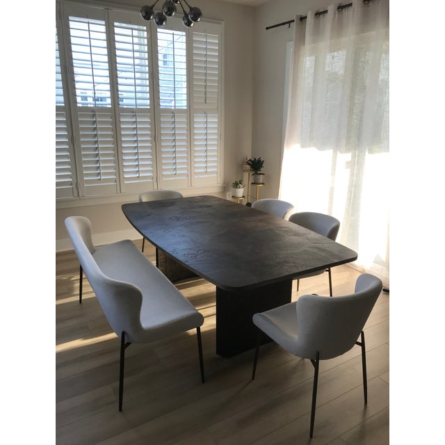 Arhaus Dining Table With 4 Upholstered Chairs + Bench in Excellent Condition For Sale - Image 14 of 14