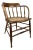 Late 19th Century Victorian Oak Barrel Back Armchair With Cane Seat For Sale