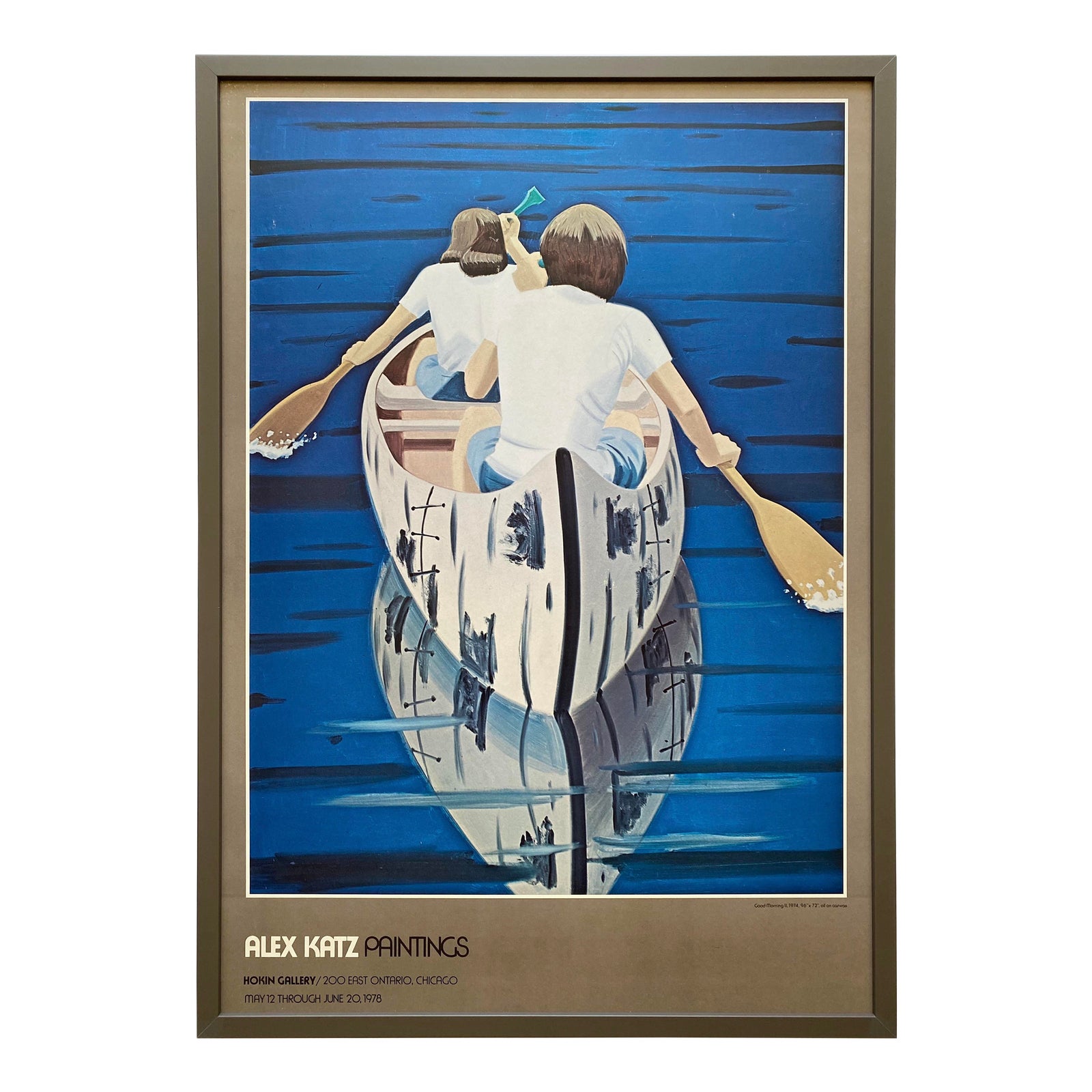 Alex Katz Vintage 1978 Pop Art Lithograph Print Framed Mid
