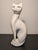 This elegant white mid century modern cat sculpture stands 12" tall and serves as an accent piece or can possibly take on...
