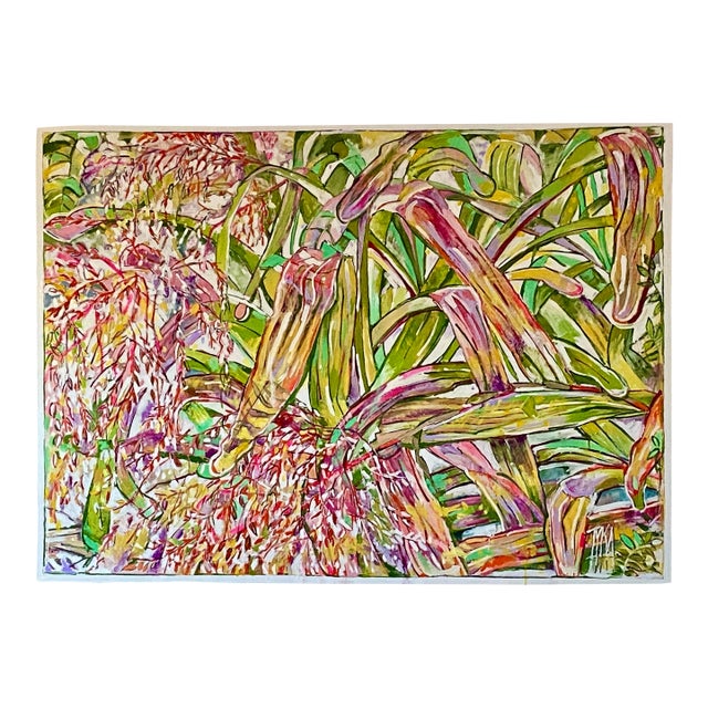 Tyka "Botanical Garden" Oil Painting For Sale