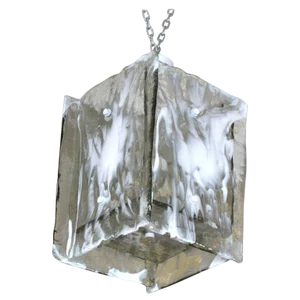 Mid-Century Modern Italian Murano Art Glass Textured Chandelier by Carlo Nason for Mazzega