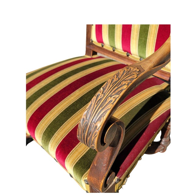 Wood A Pair of Late 19th Century French Walnut Armchairs For Sale - Image 7 of 13