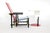 Red Blue Chair & Schroeder Table by Gerrit Rietveld for Cassina, Set of 2 For Sale - Image 6 of 16
