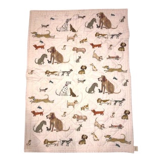 Chelsea Editions Dogs Socializing Nursery Comforter For Sale