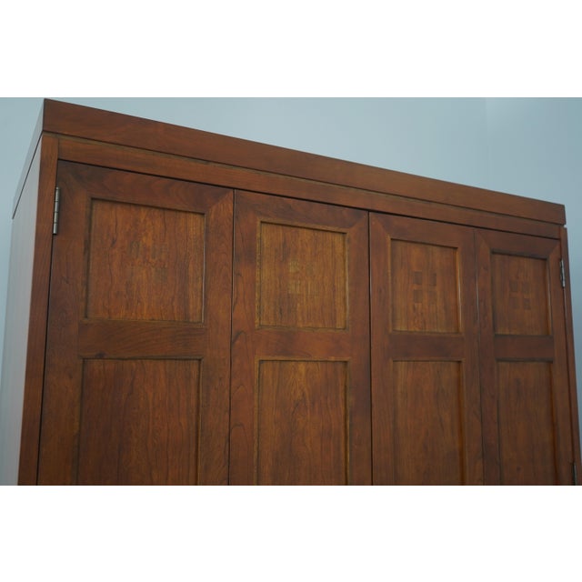 Stickley Mission Cherry Tv Entertainment Unit Armoire For Sale - Image 11 of 16