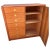 D-Scan Teak Cabinet/ Dresser. 7 Drawers with brass pulls on the left and one door that opens to reveal a ton of storage...