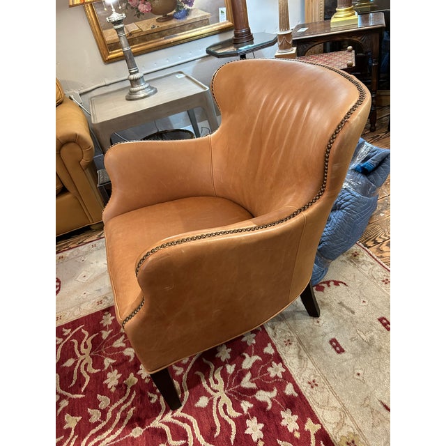 Traditional Leather Club Chairs -a Pair For Sale - Image 3 of 15