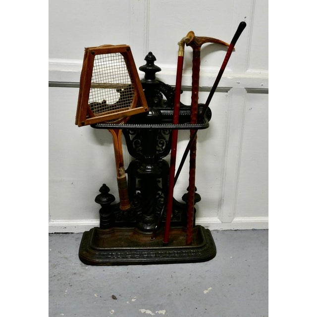 Late 19th Century Large Cast Iron Umbrella Stick Stand, 1870s For Sale - Image 5 of 9