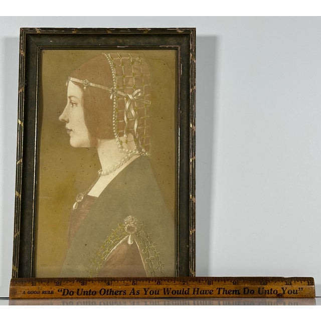 Early 20th Century Duchess Beatrice d'Este Lithograph - Leonardo da Vinci Portrait Print For Sale - Image 10 of 10