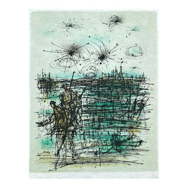Jean Carzou Original Lithograph L’adieu Aux Armes 15 Mourlot 1964 For Sale