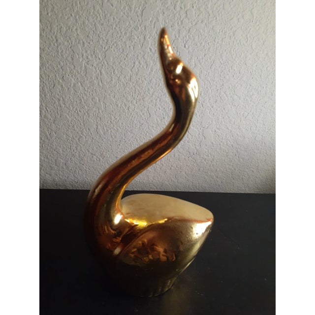 1960s Weeping Gold Swan Figurine For Sale - Image 4 of 5