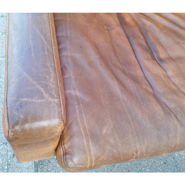 Mid-Century DS 201 Armchairs in Cognac-Colored Cowhide Leather by Robert Haussmann for De Sede, 1960s, Set of 2 For Sale - Image 11 of 15