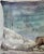 Blue Large Bolster Pillow Decorated With a Water Color Look Rangle of Majestic Deer Grazing in a Snowy Winter Valley - Made in the U K For Sale - Image 8 of 12