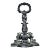 Antique Victorian Polished Cast Iron Door Stop/Porter For Sale