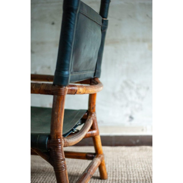 Set of Bamboo Lounge Set with Chair and Ottoman, 1970s For Sale - Image 10 of 18