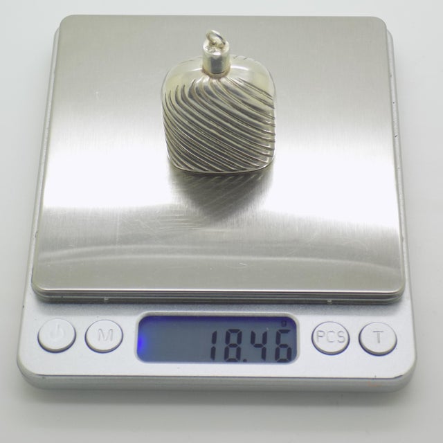 Silver Vintage Italian Handmade Silver 800 Miniature Perfume Bottle, 1970s For Sale - Image 8 of 11