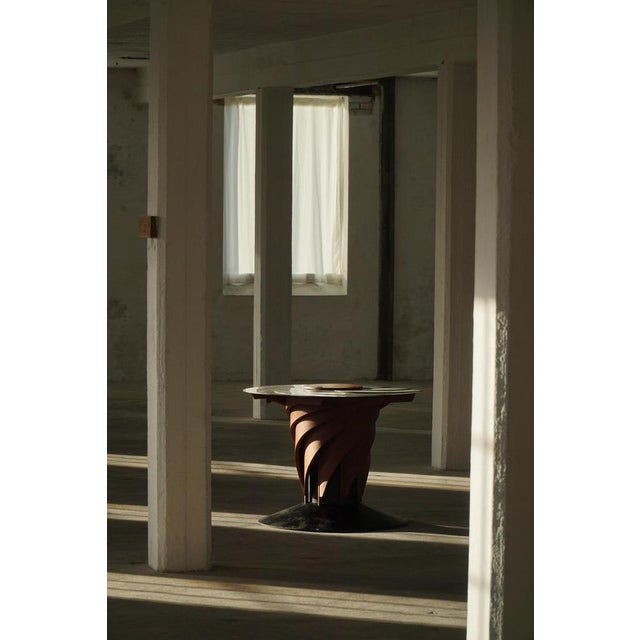 Black Danish Brutalist Adjustable Dining Table in Mahogany and Steel by Nils-Ole Zib, 1990 For Sale - Image 8 of 18