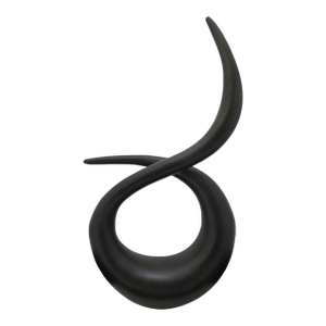 Interlude Home Modernist Twist Metal Sculpture on Marble Base