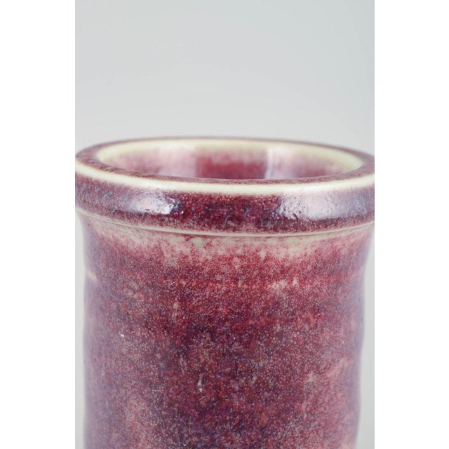Pink-Purple Test Glazed Ceramic Vase from Gustavsberg Studio For Sale - Image 3 of 5