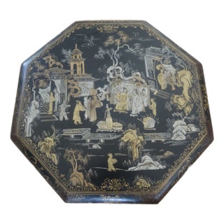 Large Antique Chinese Laquer Covered Box For Sale