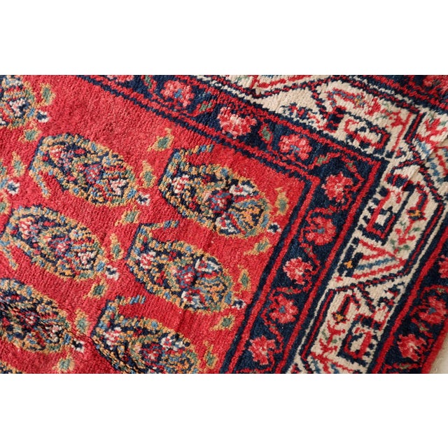 1960s, Handmade Vintage Persian Hamadan Rug 4.6' X 6.11 For Sale - Image 10 of 14