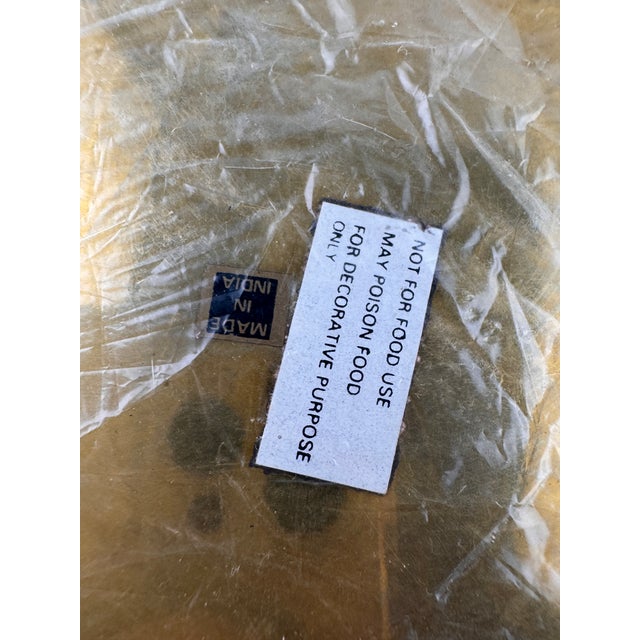 Metal Contemporary Brass Charger Plates For Sale - Image 7 of 7