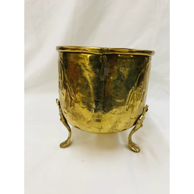 1980s Footed Brass Bowl With Elephant Design For Sale - Image 6 of 8