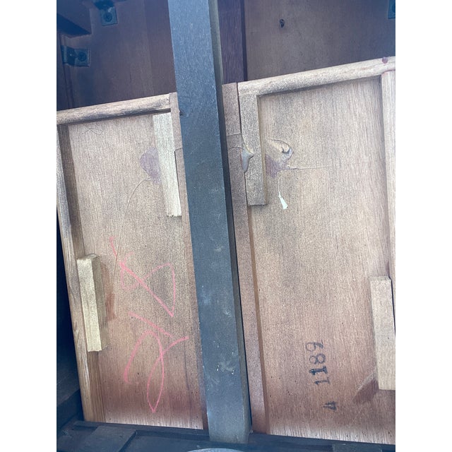 Brown Queen Anne Style Oval Side Table With Drawer For Sale - Image 8 of 12