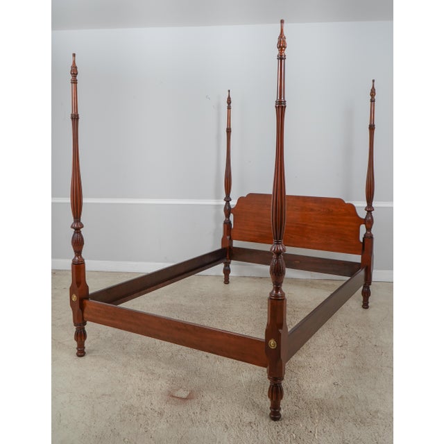 Queen Size Sheraton Design Cherry Poster Bed For Sale - Image 13 of 13